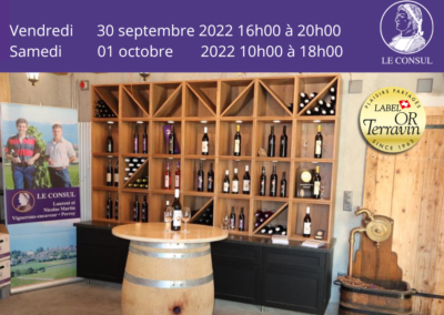 CAVE OUVERTE, DEGUSTATION D’AUTOMNE