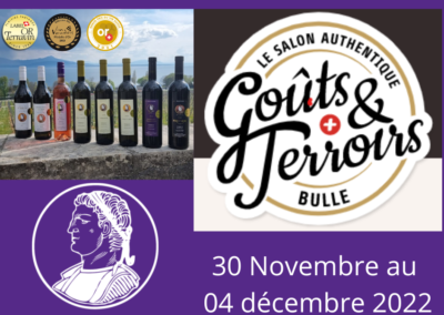 Goûts et Terroirs à Bulle du 30 novembre au 04 décembre 2022