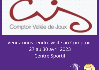 Comptoir de la Vallée de Joux 27. bis 30. April 2023